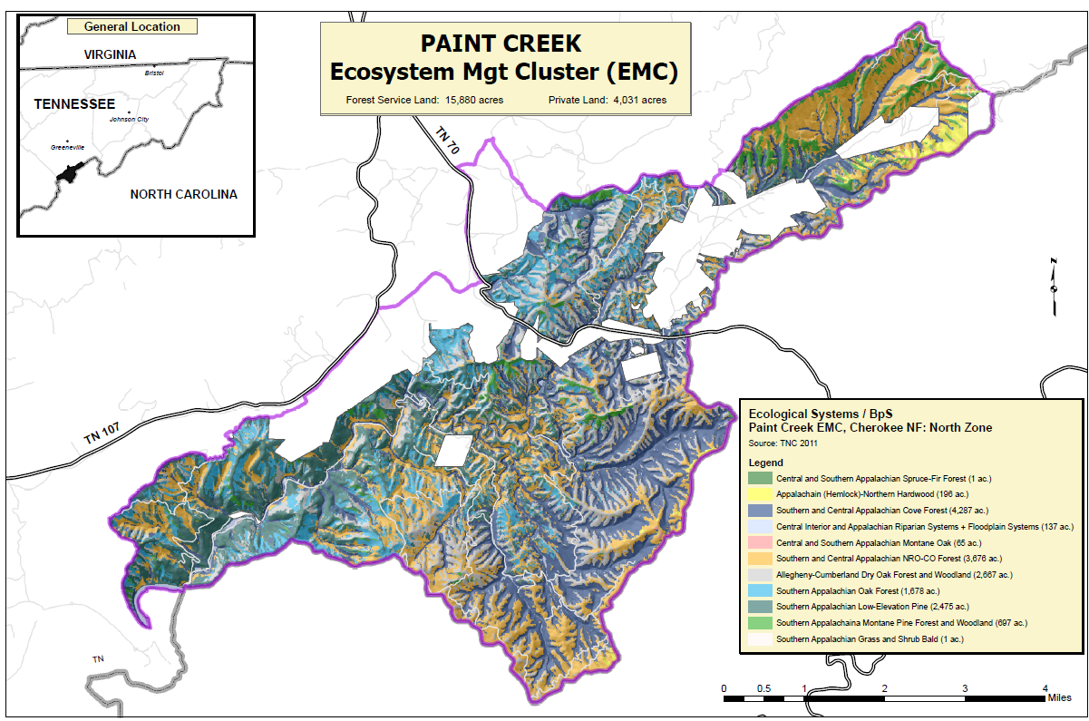 Paint Creek map